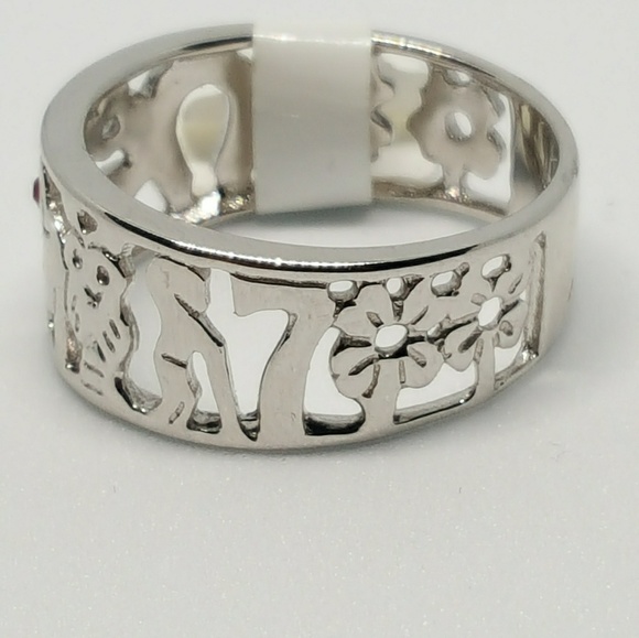 925 Sterling Silver Good Luck Ring S8 - Picture 4 of 5